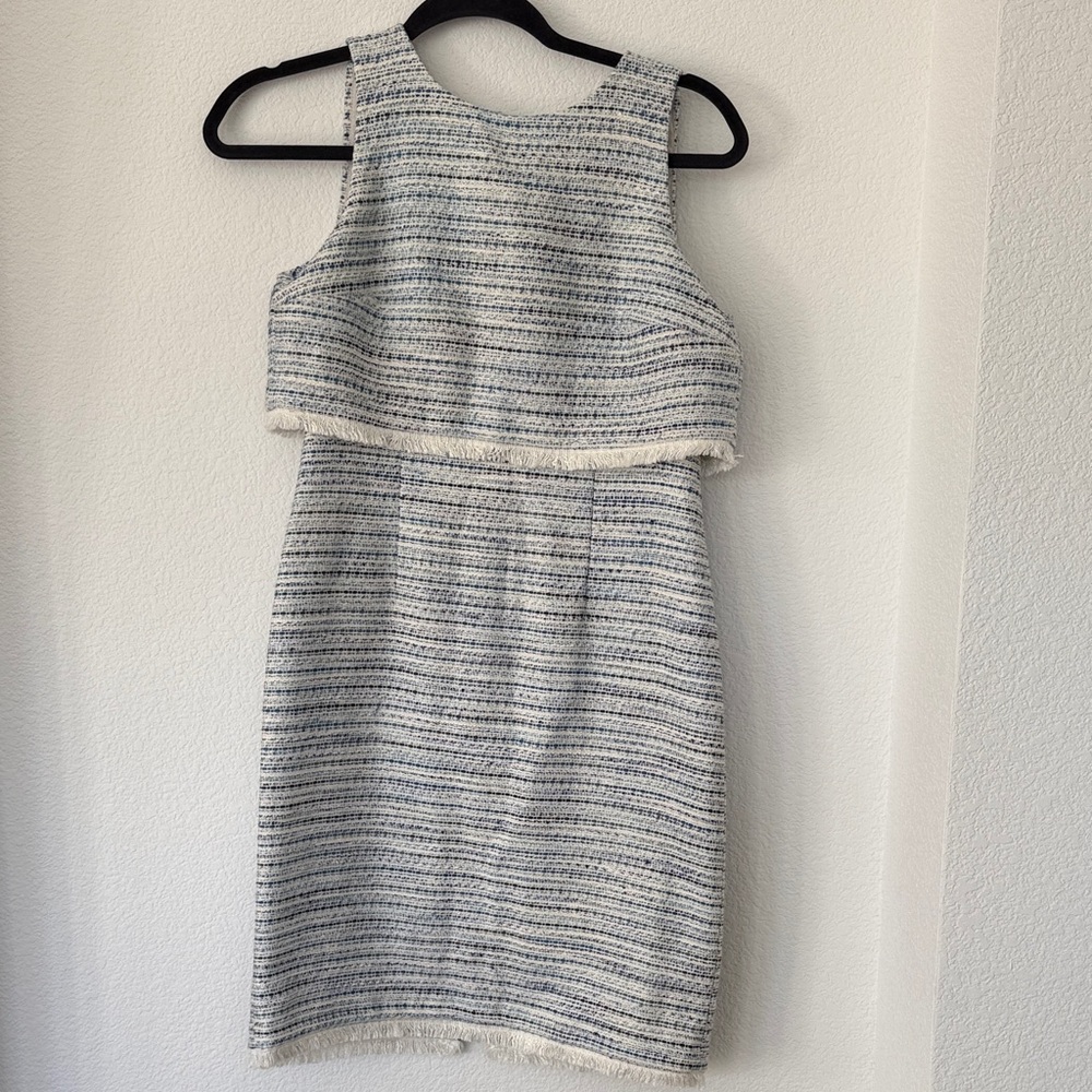 Ann Taylor Factory Textured Striped Mini Dress